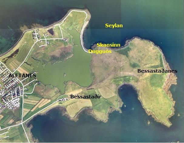 Bessastaðanes- loftmynd