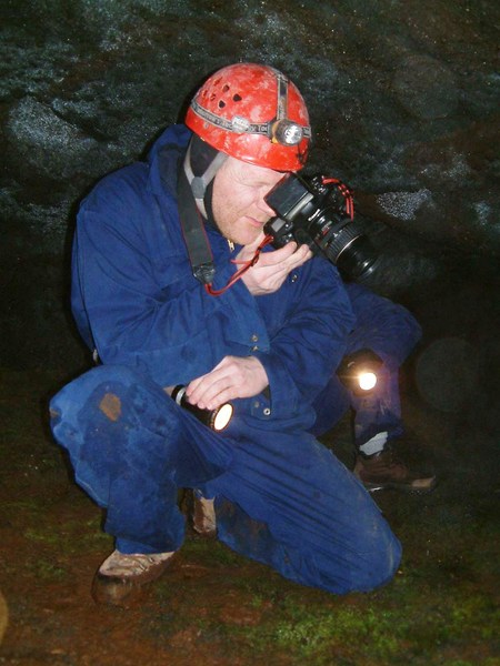 Björn við gerð bókarinnar 