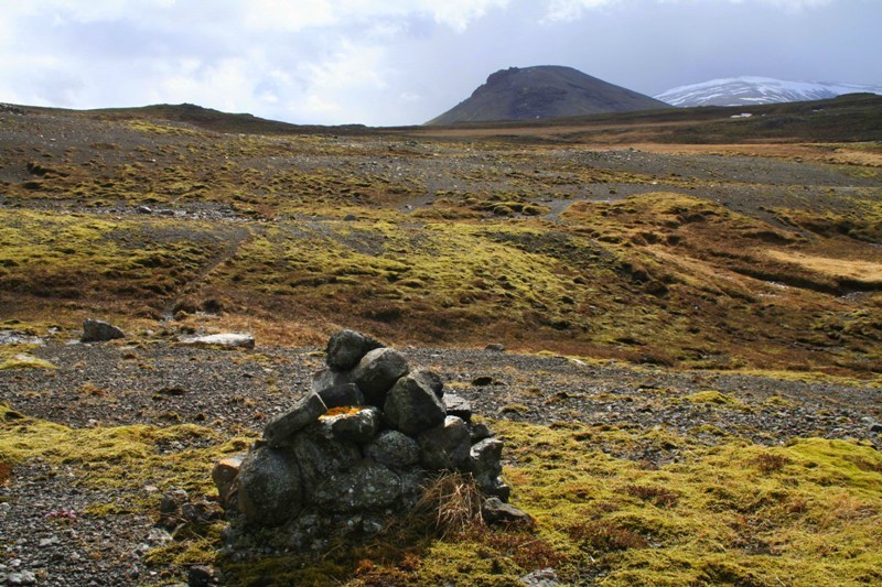 Varðan ofan við Gíslagötudrög er skiptir sköpum Varða