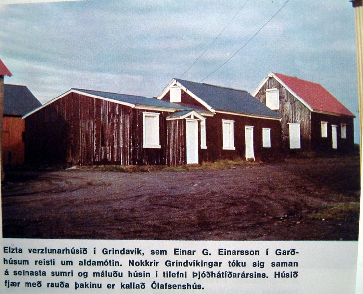 Einarsbúð (nú horfin) og Pakkhúsið Einarsbúð (nú horfin) og Pakkhúsið