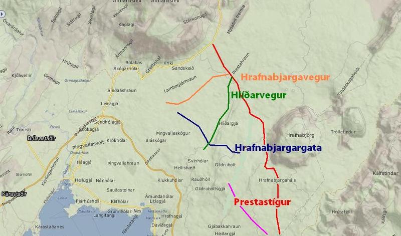 Götur við Hlíðargjá Prestastigur-37