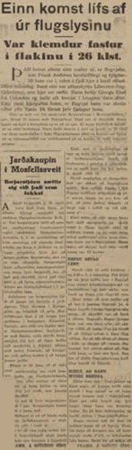 Frétt MBL af slysinu Kastid-331