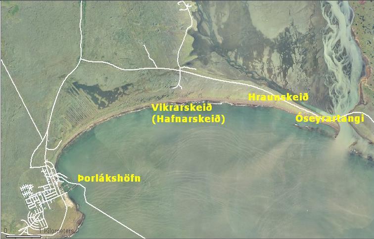 Ströndin vestan Ölfusárósa